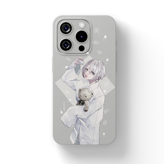 被検体くん。iPhoneケース-薬の時間-