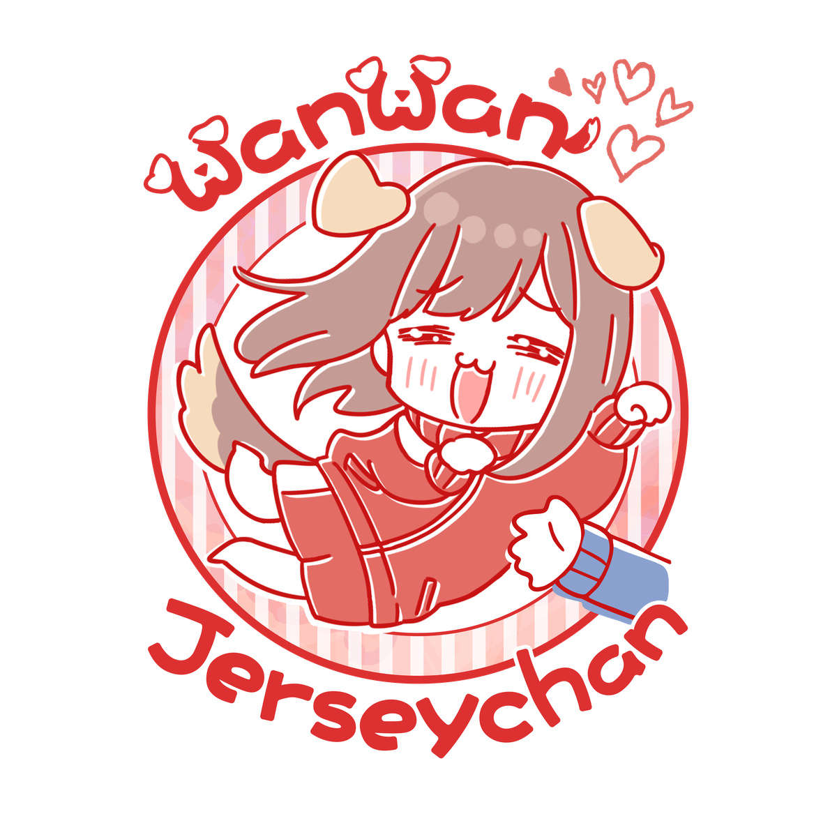 わんわんジャージちゃんロンT【白】