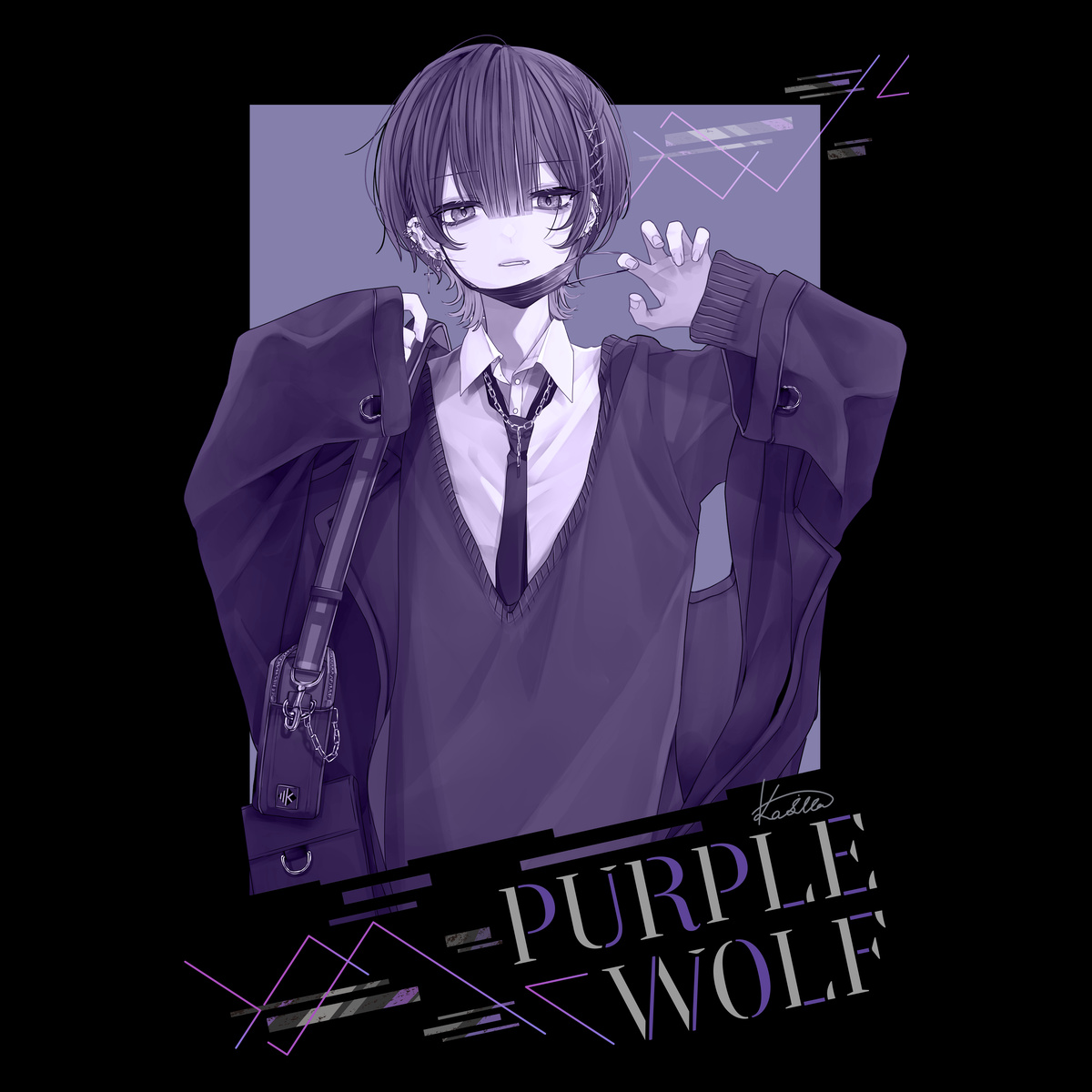カシバT【黒】-PURPLEWOLF-
