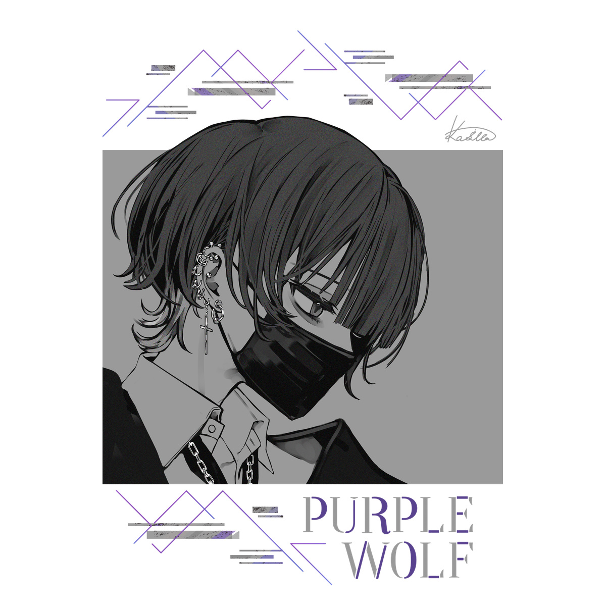 カシバT【白】-WOLF BLACK-