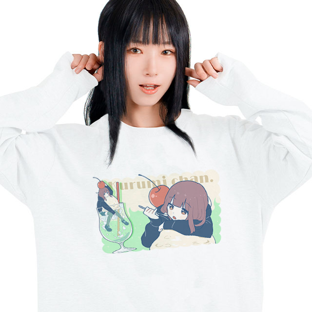 くるみちゃん。ロンT【白】-クリームソーダ-