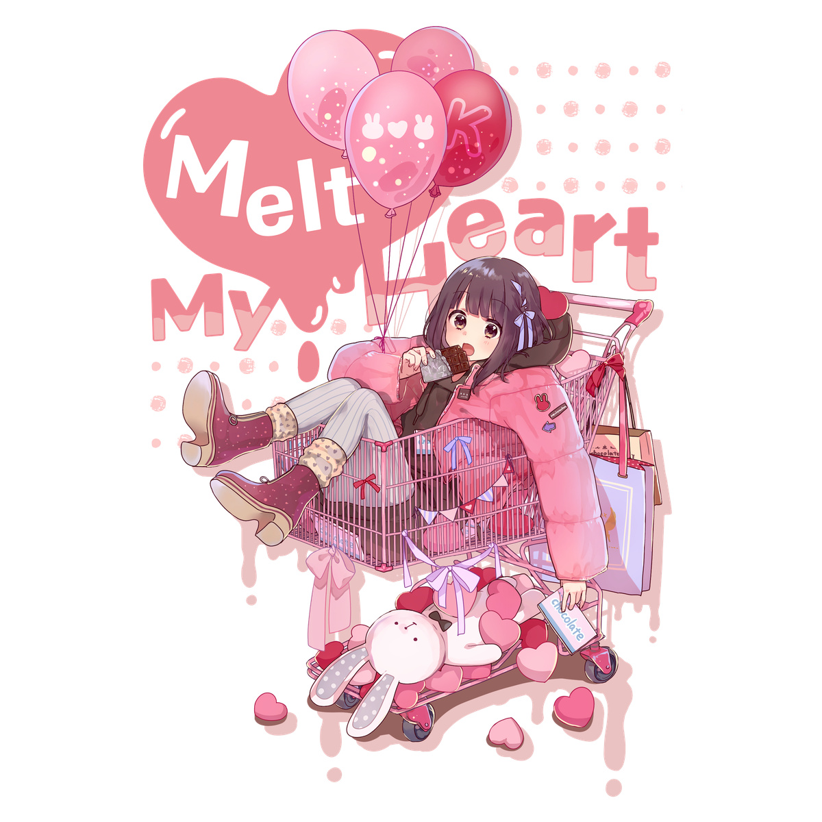 くるみちゃん。ロンT【白】-メルトハート-