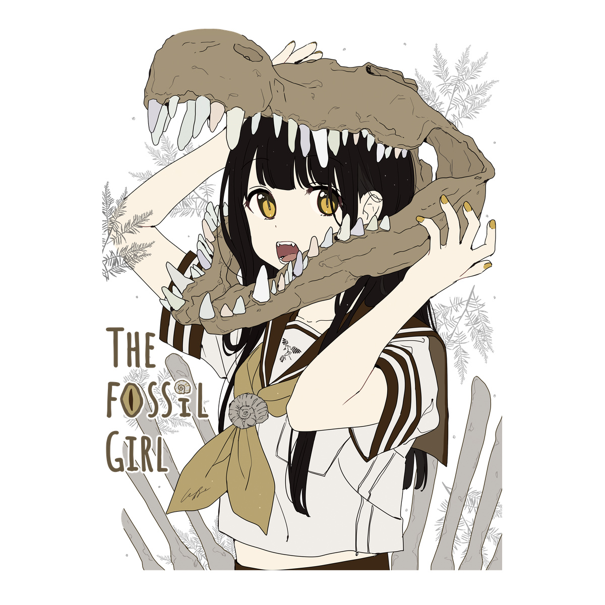 ぽむロンT【白】-THE FOSSIL GIRL-