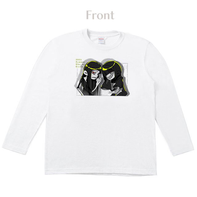 えへn ロングTシャツ【白】_02