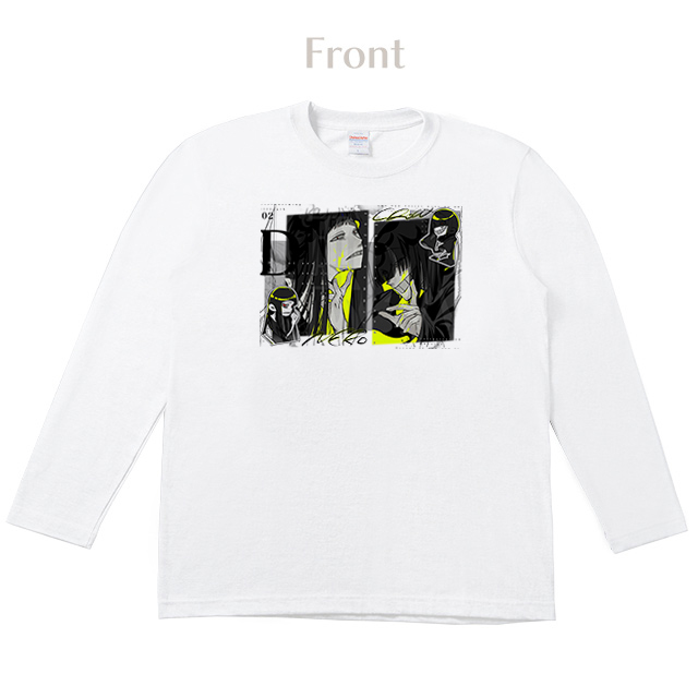 えへn ロングTシャツ【白】_03