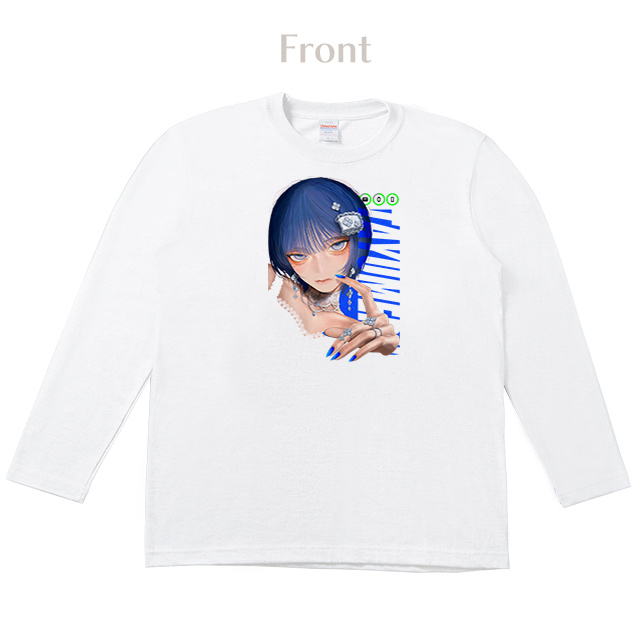 たゆめる ロングTシャツ【白】-01-