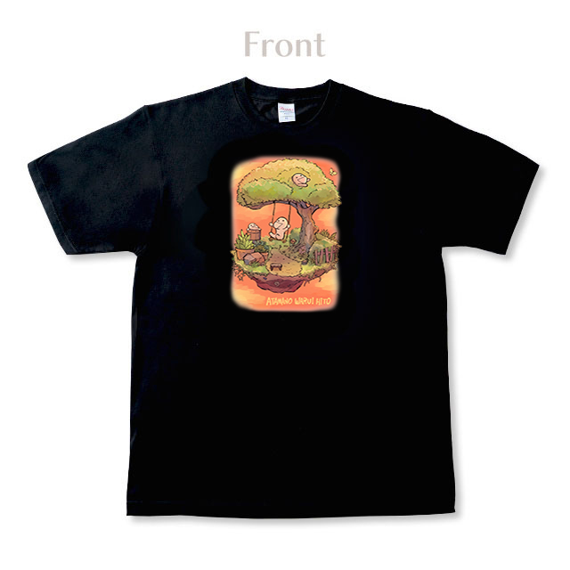 あたまのわるいひと【黒】Tシャツ4