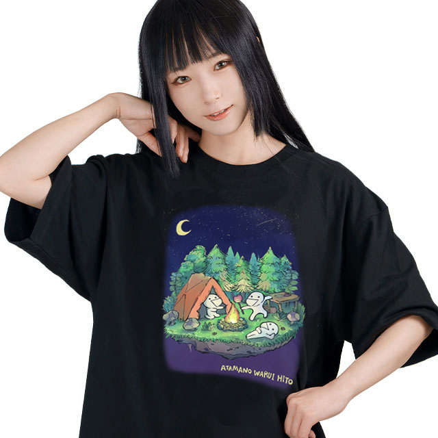 あたまのわるいひと【黒】Tシャツ5
