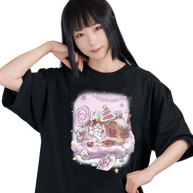 あたまのわるいひと【黒】Tシャツ6
