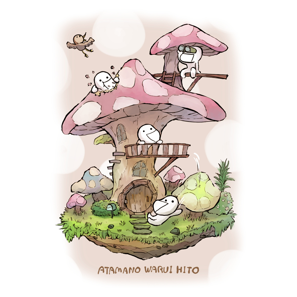 あたまのわるいひと【白】Tシャツ3