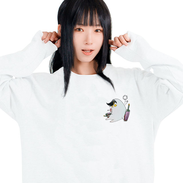 Aru-rutan 「やけ酒あるるたん」 ワンポイントロングTシャツ