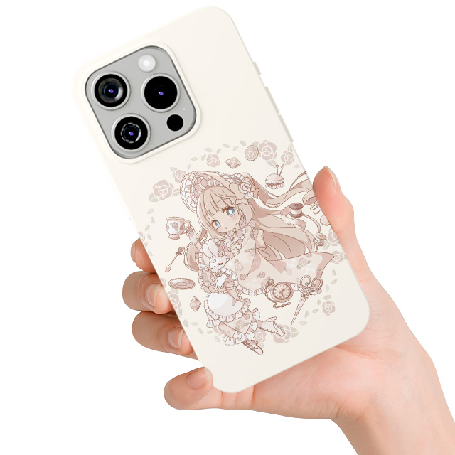 しろなっぱ ほんわか不思議の国のアリス(和風ロリータ) iPhoneケース
