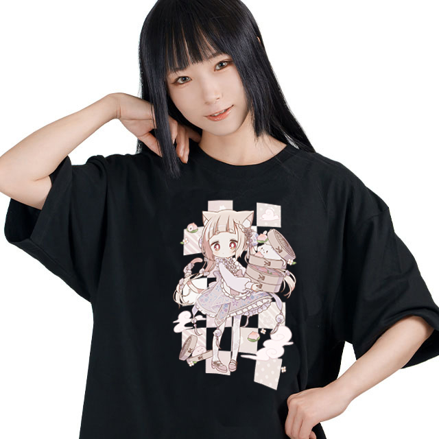 しろなっぱ【黒】Tシャツ3