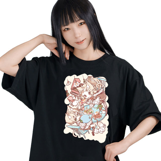 しろなっぱ【黒】Tシャツ5