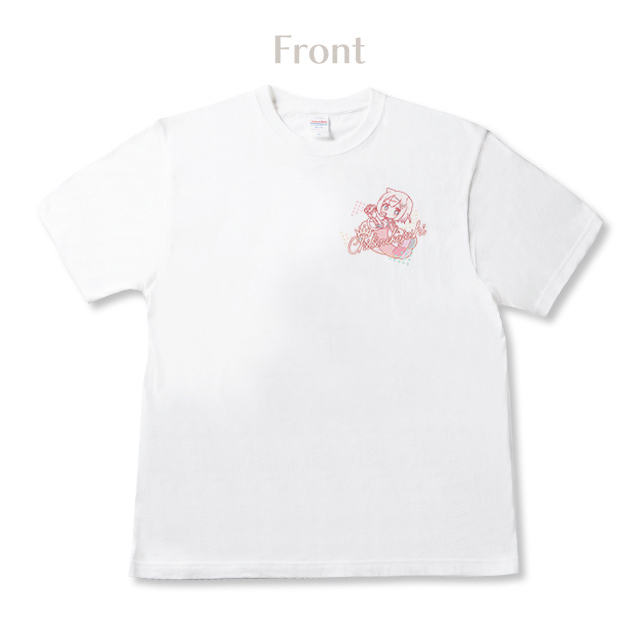 しろなっぱ ちびねこ女子ワンポイントTシャツ