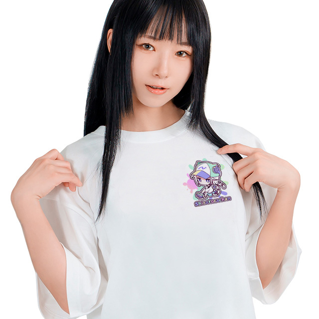 しろなっぱ 白トラちゃん ワンポイントTシャツ