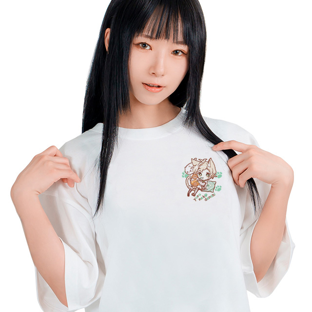 しろなっぱ ゆるねこ男子 ワンポイントTシャツ