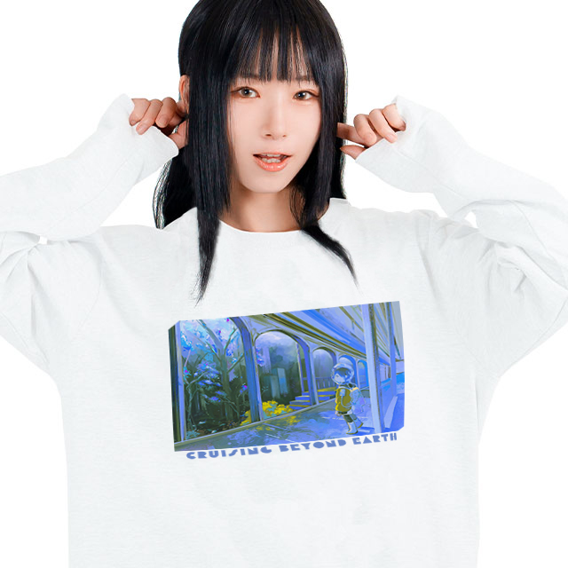 暗黒微笑ロンT【白】-01-