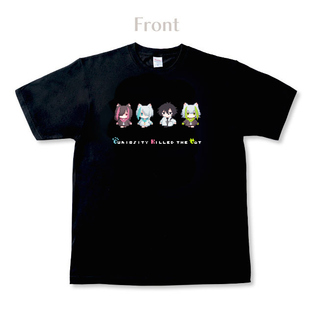 猫耳研究所ドット絵 黒Tシャツ