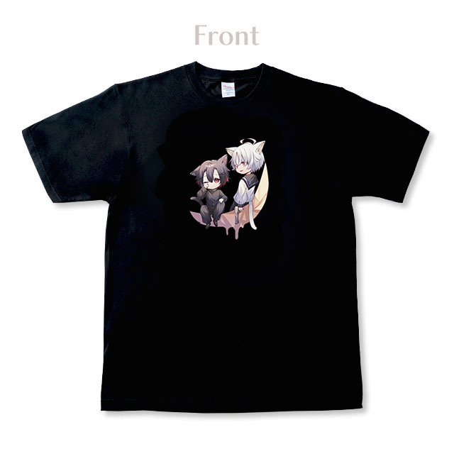 月夜の少年2人組 黒Tシャツ