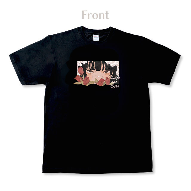 見つめる 黒Tシャツ