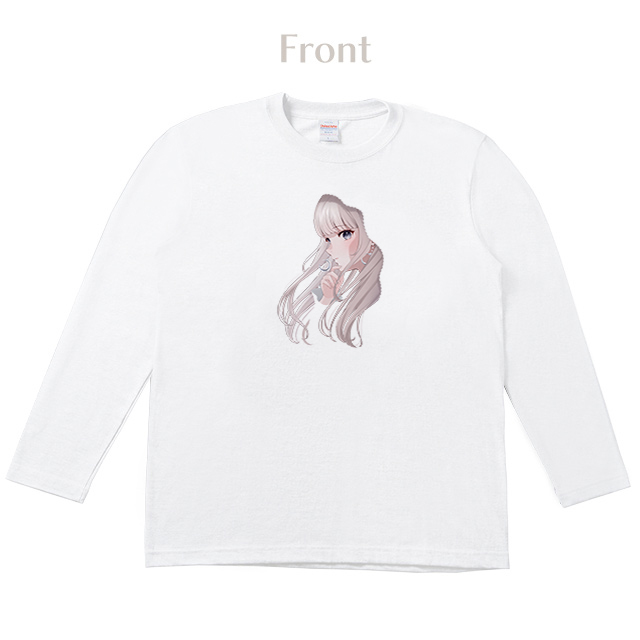 白妙ぬん ロングTシャツ【白】-01-