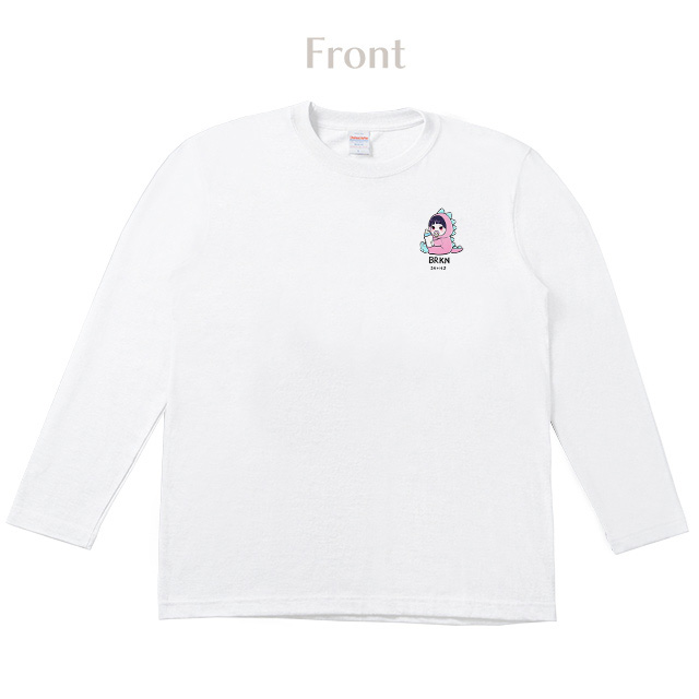 バブ茜ザウルスワンポイントロングTシャツ