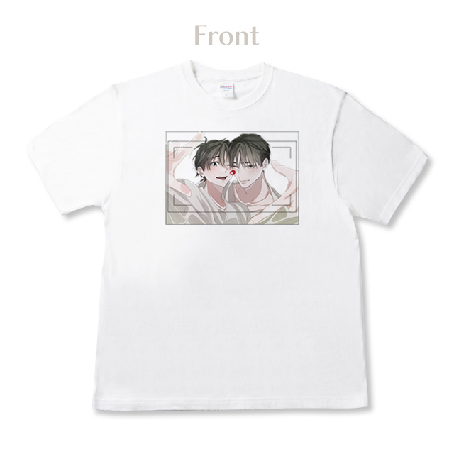 秋雨やひの Tシャツ【白】-01-