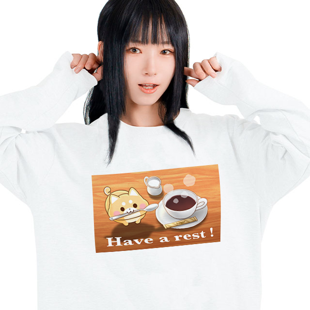 すみれぐみ商店ロンT【白】-しばいぬちゃん-