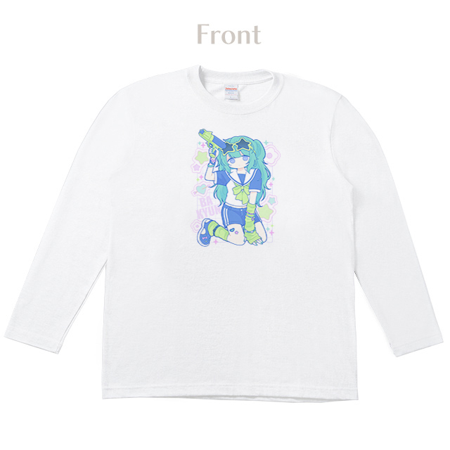 粟屋やわ子 ロングTシャツ【白】