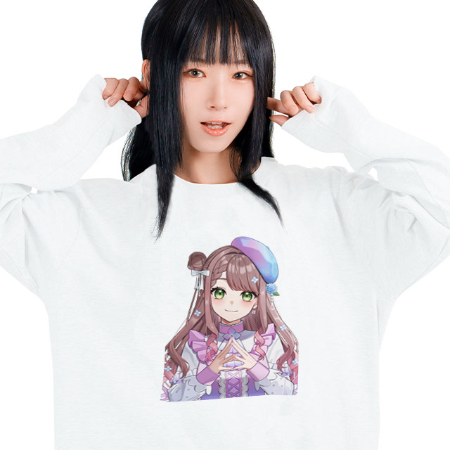 しのロンT【白】-あじさい-