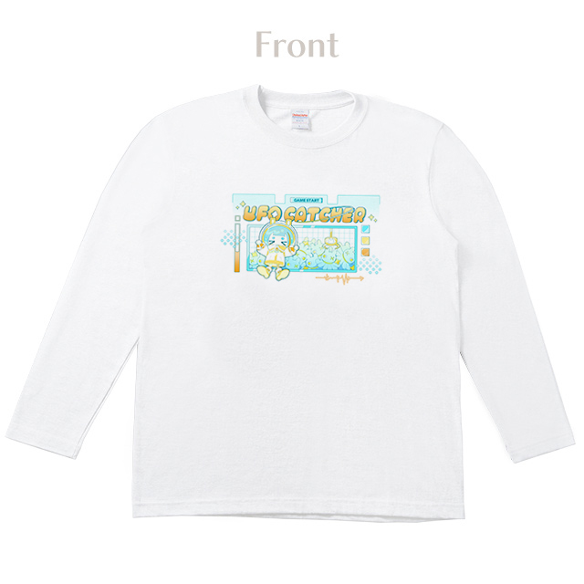 ねこまる ロングTシャツ【白】-01-