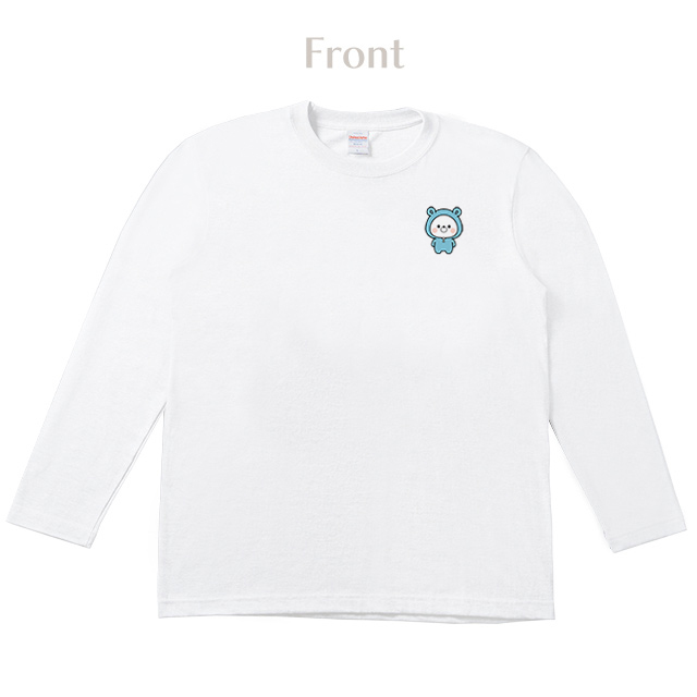 tttan. ワンポイントロングTシャツ - くまぽこ -