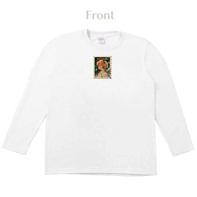はた ロングTシャツ【白】-01-