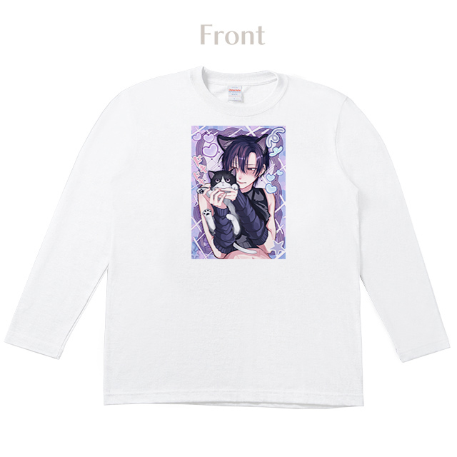ななべ。 ロングTシャツ【白】oc氷室